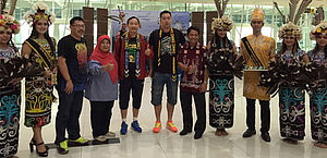 Penyambutan Atlet di Balikpapan