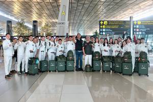 Tim bulu tangkis Indonesia pad SEA Games Thailand 2025 (Humas PP PBSI)