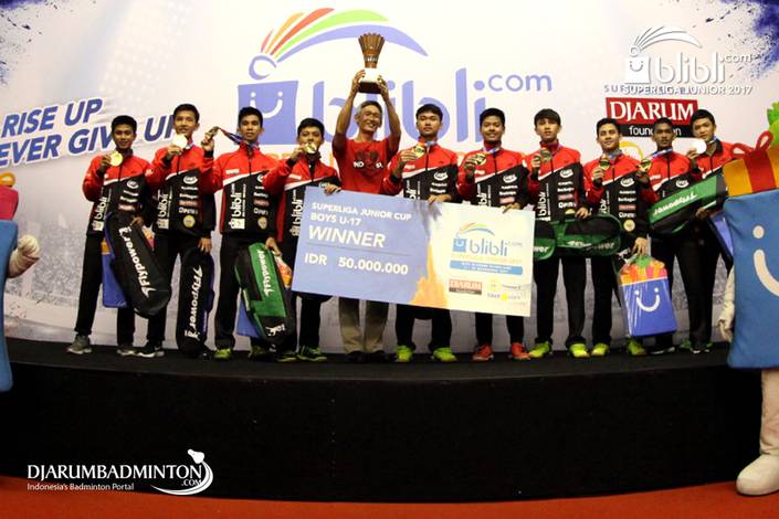 Tim beregu putra U-17 PB Djarum Kudus juara Blibli Superliga Junior 2017. Tim beregu putra U-17 PB Djarum Kudus juara Blibli Superliga Junior 2017.