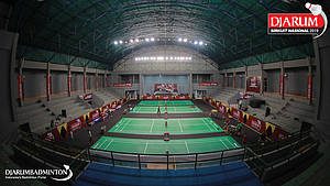 Suasana GOR Dempo Jakabaring, Palembang, Sumatera Selatan.