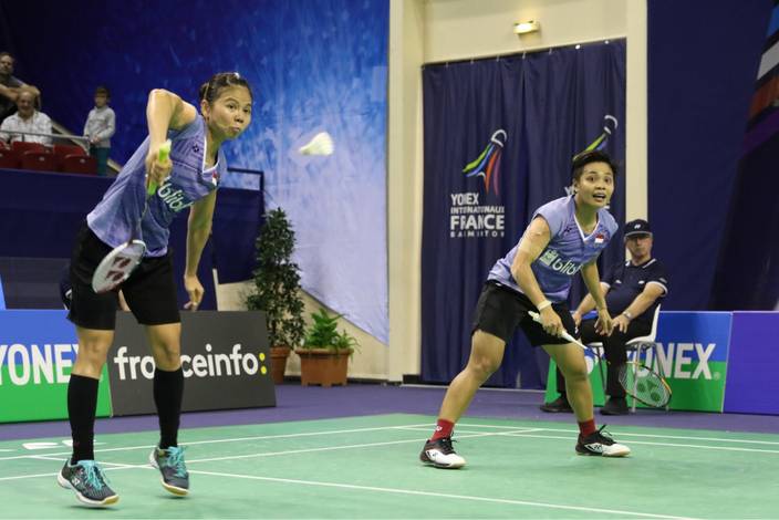 Greysia Polii/Apriyani Rahayu Saat Berlaga di Babak Perempat Final French Open 2017. (Foto: PBSI)