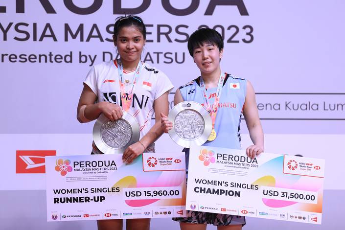 Gregoria Mariska Tunjung & Akane Yamaguchi (Humas PP PBSI) Gregoria Mariska Tunjung & Akane Yamaguchi (Humas PP PBSI)