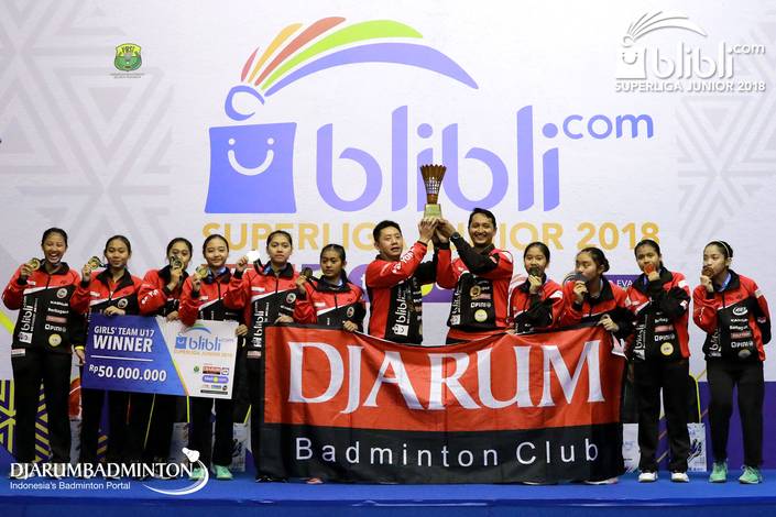 Tim beregu putri U-17 PB Djarum Kudus rebut juara Blibli Superliga Junior 2018.