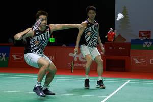 Marcus Fernaldi Gideon & Kevin Sanjaya Sukamuljo (Humas PP PBSI)