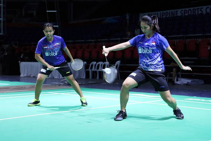 muda Siti Fadia Silva Ramadhanti/Ribka Sugiarto (Indonesia) saat melakukan sesi latihan. muda Siti Fadia Silva Ramadhanti/Ribka Sugiarto (Indonesia) saat melakukan sesi latihan.