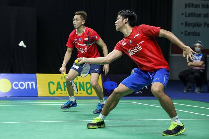 Daniel Marthin/Muhammad Rian Ardianto menyambut pengembalian. Daniel Marthin/Muhammad Rian Ardianto menyambut pengembalian.