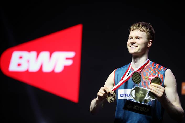 Anders Antonsen (Djarum Badminton/Edward Luhukay) Anders Antonsen (Djarum Badminton/Edward Luhukay)