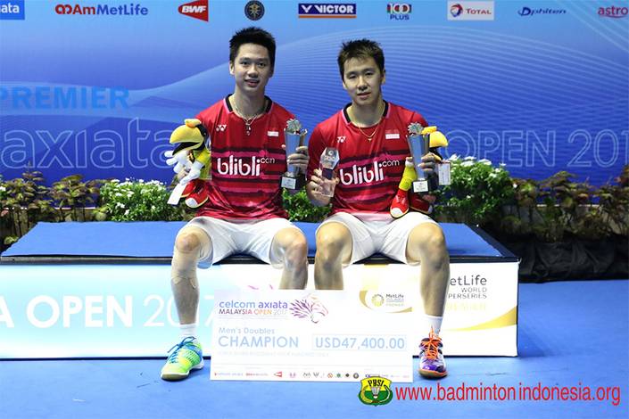 Kevin Sanjaya Sukamuljo/Marcus Fernaldi Gideon. (Foto: PBSI) Kevin Sanjaya Sukamuljo/Marcus Fernaldi Gideon. (Foto: PBSI)
