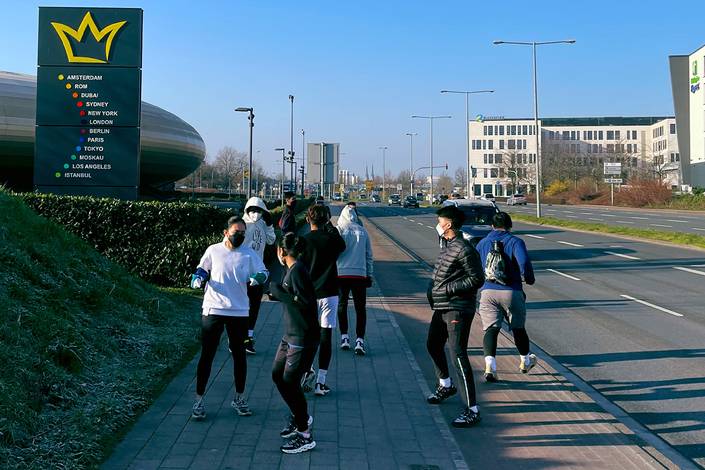 Latihan perdana tim Indonesia di Jerman jelang German Open 2022 (Humas PP PBSI) Latihan perdana tim Indonesia di Jerman jelang German Open 2022 (Humas PP PBSI)