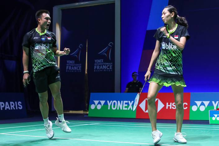 Selebrasi kemenangan Hafiz Faizal/Gloria Emanuelle Widjaja (Indonesia). Selebrasi kemenangan Hafiz Faizal/Gloria Emanuelle Widjaja (Indonesia).