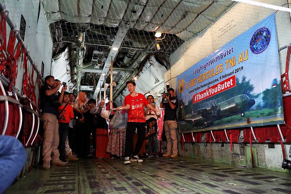 #JoyFlightWithButet. Photo: PBSI #JoyFlightWithButet. Photo: PBSI