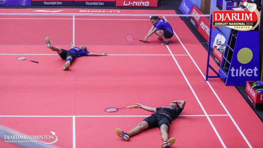 Suasana final ganda dewasa putri Djarum Sirkuit Nasional Premier Li-ning Jakarta Open 2019.