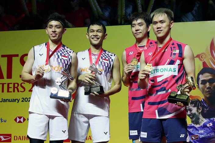 Fajar Alfian/Muhammad Rian & Man Wei Chong/Kai Wun Tee (Djarum Badminton/Edward Luhukay) Fajar Alfian/Muhammad Rian & Man Wei Chong/Kai Wun Tee (Djarum Badminton/Edward Luhukay)
