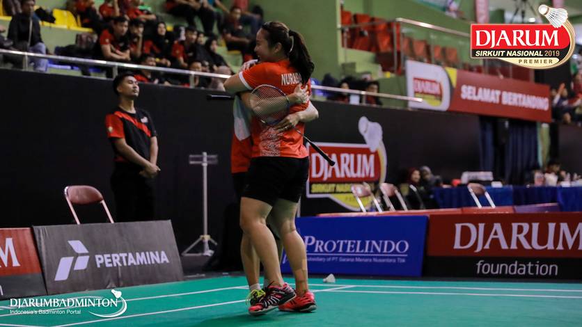 Selebrasi kemenangan Nadiya Melati/Tiara Rosalia Nuraidah (Pertamina Fastron). Selebrasi kemenangan Nadiya Melati/Tiara Rosalia Nuraidah (Pertamina Fastron).