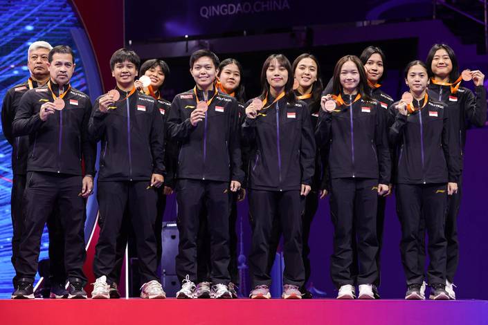 Skuad putri Indonesia pada Badminton Asii Team Championships 2026 (Humas PP PBSI)