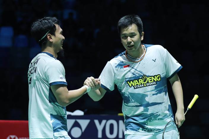 Mohammad Ahsan & Hendra Setiawan (Humas PP PBSI) Mohammad Ahsan & Hendra Setiawan (Humas PP PBSI)