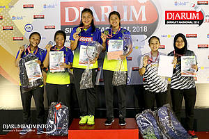 PB Mutiara Cardinal Bandung menguasai podium juara.