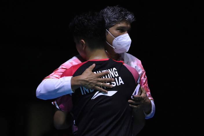 Anthony Sinisuka Ginting & Irwansyah (Humas PP PBSI) Anthony Sinisuka Ginting & Irwansyah (Humas PP PBSI)