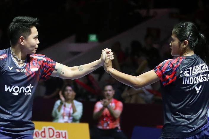 Apriyani Rahayu/Febi Setianingrum (Djarum Badminton/Edward Luhukay) Apriyani Rahayu/Febi Setianingrum (Djarum Badminton/Edward Luhukay)