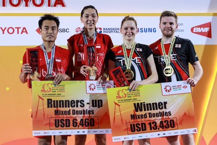 Hafiz Faizal/Gloria Emanuelle Widjaja (kiri) keluar sebagai runner up Thailand Masters 2020 BWF World Tour Super 300. Hafiz Faizal/Gloria Emanuelle Widjaja (kiri) keluar sebagai runner up Thailand Masters 2020 BWF World Tour Super 300.