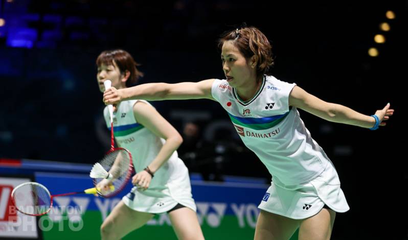 Ganda putri Jepang, Yuki Fukushima/Sayaka Hirota menghadang serangan. (Copyright: Badmintonphoto | Courtesy of BWF) Ganda putri Jepang, Yuki Fukushima/Sayaka Hirota menghadang serangan. (Copyright: Badmintonphoto | Courtesy of BWF)