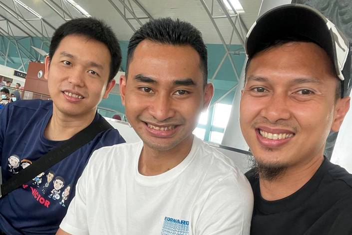 Hendra Setiawan, Tommy Sugiarto, & Mohammad Ahsan (Dok. @king.chayra) Hendra Setiawan, Tommy Sugiarto, & Mohammad Ahsan (Dok. @king.chayra)