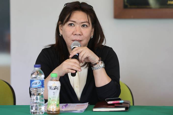 Kepala Bidang Pembinaan dan Prestasi PP PBSI, Susy Susanti saat memberikan statement. Kepala Bidang Pembinaan dan Prestasi PP PBSI, Susy Susanti saat memberikan statement.