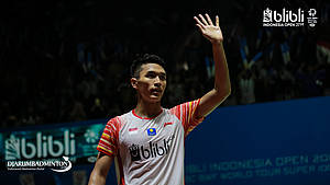 Selebrasi Jonatan Christie (Indonesia).