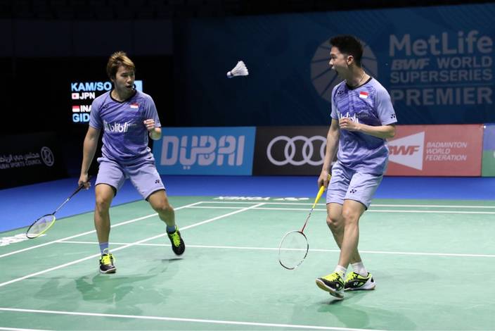 Kevin Sanjaya/Marcus F. Gideon Berhasil Melaju ke Babak Final Dubai Superseries Finals 2017. (Foto: PBSI) Kevin Sanjaya/Marcus F. Gideon Berhasil Melaju ke Babak Final Dubai Superseries Finals 2017. (Foto: PBSI)