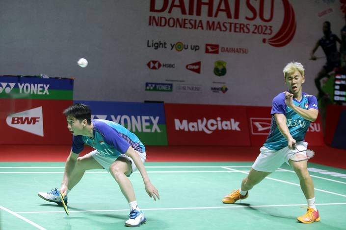 Kevin Sanjaya Sukamuljo/Marcus Fernaldi Gideon (Djarum Badminton) Kevin Sanjaya Sukamuljo/Marcus Fernaldi Gideon (Djarum Badminton)