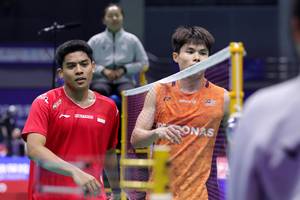 Moh. Zaki Ubaidillah & Justin Hoh (Humas PP PBSI)