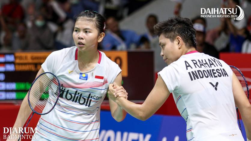Greysia Polii dan Apriyani Rahayu akan dipisahkan saat berlaga di ajang Mola TV PBSI Home Tournament, pekan ini. Greysia Polii dan Apriyani Rahayu akan dipisahkan saat berlaga di ajang Mola TV PBSI Home Tournament, pekan ini.