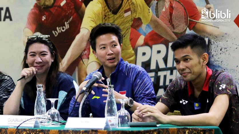 Liliyana Natsir at the Blibli Indonesia Open Press Conference 2018  Liliyana Natsir at the Blibli Indonesia Open Press Conference 2018