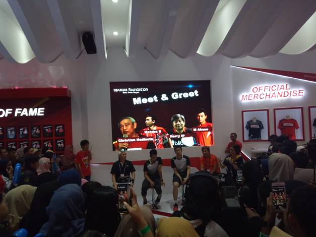 Suasana Meet & Greet Hendra Setiawan/Mohammad Ahsan, Herry IP dan Christian Hadinata (Indonesia). Suasana Meet & Greet Hendra Setiawan/Mohammad Ahsan, Herry IP dan Christian Hadinata (Indonesia).