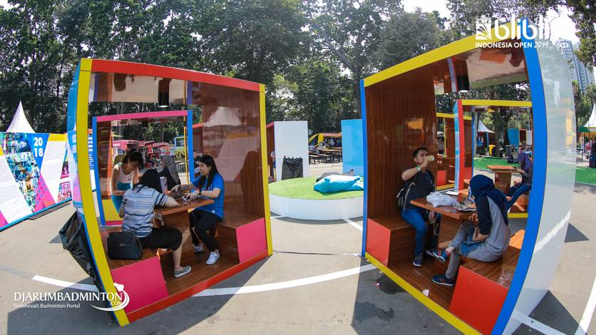Suasana arena makan di Blibli Indonesia Open 2019. Suasana arena makan di Blibli Indonesia Open 2019.