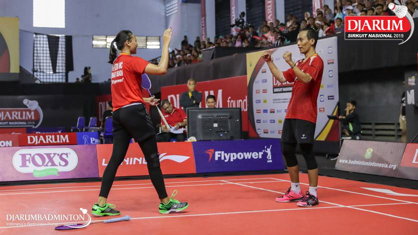 Selebrasi kemenangan Agripina Primarahmanto Putera/Meirisa Cindy Sahputri (PB Berkat Abadi). Selebrasi kemenangan Agripina Primarahmanto Putera/Meirisa Cindy Sahputri (PB Berkat Abadi).