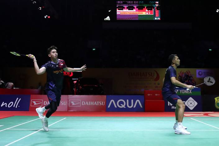 Fajar Alfian/Muhammad Rian Ardianto (Djarum Badminton/Edward Luhukay)