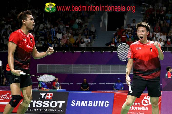Selebrasi kemenangan Tontowi Ahmad/Liliyana Natsir. Selebrasi kemenangan Tontowi Ahmad/Liliyana Natsir.