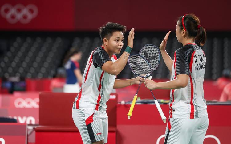 Selebrasi kemenangan Greysia Polii/Apriyani Rahayu (Indonesia). (Foto: BADMINTONPHOTO - Yves Lacroix)