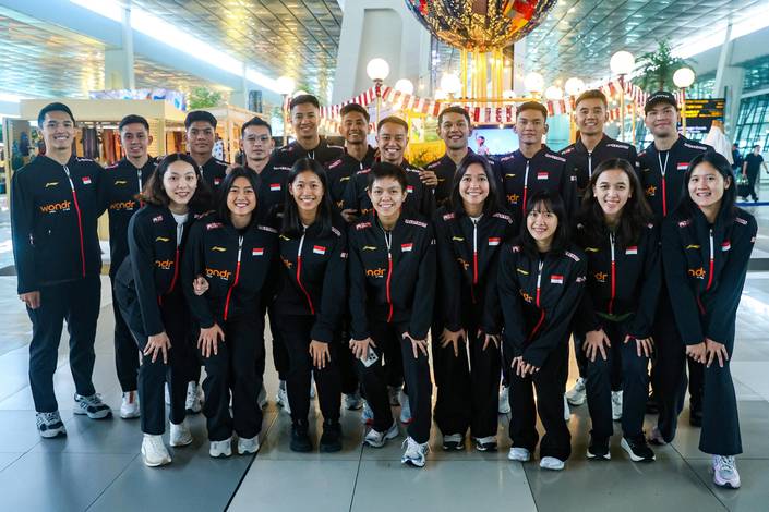 Tim bulu tangkis Indonesia pada Piala Sudirman 2025 (Humas PP PBSI) Tim bulu tangkis Indonesia pada Piala Sudirman 2025 (Humas PP PBSI)