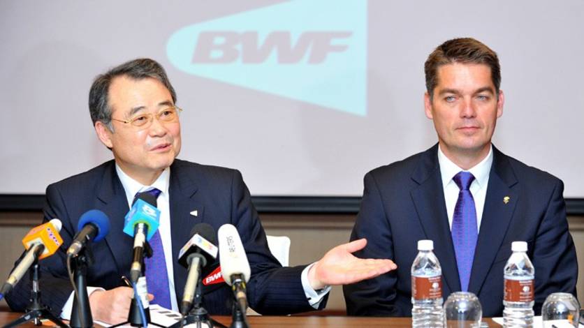 Presiden BWF, Poul-Erik Høyer Larsen (kanan). Presiden BWF, Poul-Erik Høyer Larsen (kanan).