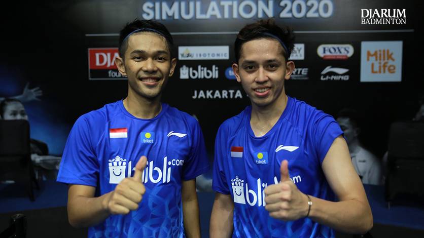 Ganda putra nomor tiga Indonesia, Fajar Alfian/Muhammad Rian Ardianto. Ganda putra nomor tiga Indonesia, Fajar Alfian/Muhammad Rian Ardianto.