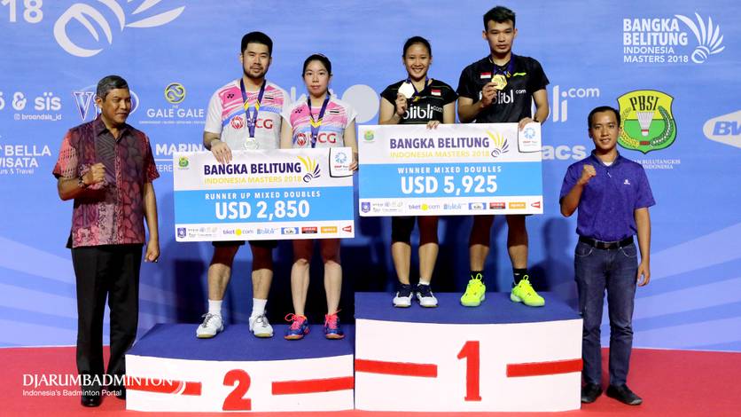 Juara ganda campuran Bangka Belitung Indonesia Masters 2018 BWF Tour Super 100. Juara ganda campuran Bangka Belitung Indonesia Masters 2018 BWF Tour Super 100.
