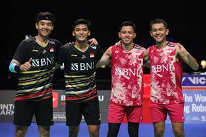 Bagas Maulana, Muhammad Shohibul Fikri, Muhammad Rian Ardianto, & Fajar Alfian (Humas PP PBSI)