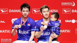 Kevin Sanjaya Sukamuljo/Marcus Fernaldi Gideon juara ganda putra Daihatsu Indonesia Masters 2020 BWF World Tour Super 500.