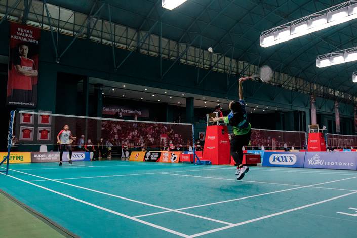 Salah satu pertandingan pada babak turnamen Audisi Umum PB Djarum 2022 (Djarum Badminton) Salah satu pertandingan pada babak turnamen Audisi Umum PB Djarum 2022 (Djarum Badminton)