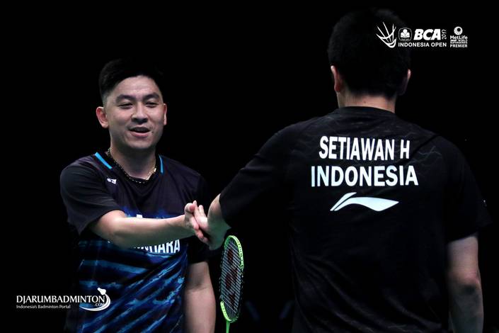 Eks ganda putra Malaysia, Tan Boon Heong saat berpasangan dengan Hendra Setiawan. Eks ganda putra Malaysia, Tan Boon Heong saat berpasangan dengan Hendra Setiawan.