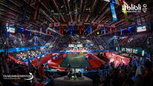 Suasana perhelatan Blibli Indonesia Open 2019 BWF World Tour Super 1000.