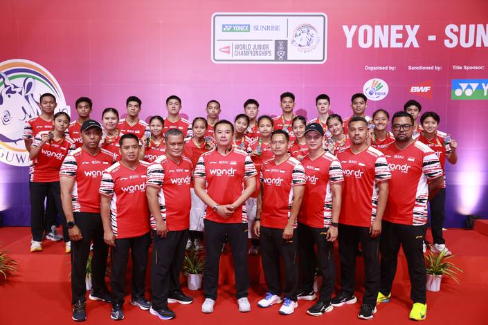 Skuad Indonesia pada World Junior Mixed Team Championships 2025 (Humas PP PBSI) Skuad Indonesia pada World Junior Mixed Team Championships 2025 (Humas PP PBSI)