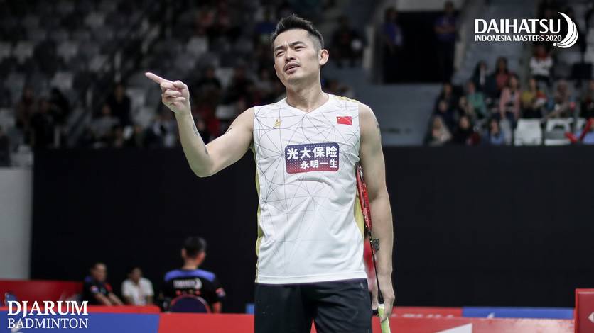 Ekspresi kekecewaan Lin Dan (Tiongkok).